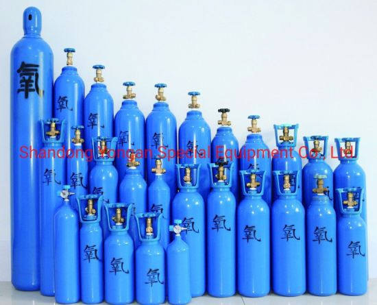 25L 150bar 5.7mmseamless Steel Industrial and Medical Oxygen Gas Cylinder