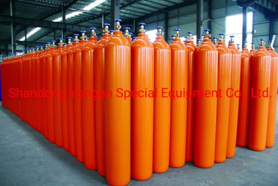 47L 200bar 5.8mm ISO 9809 Tpedhigh Pressure Vessel Seamless Steel Oxygen Gas Cylinder