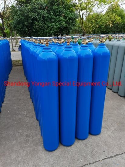 46.7L 200bar ISO Tped High Pressure Vessel Seamless Steel Oxygen Gas Cylinder