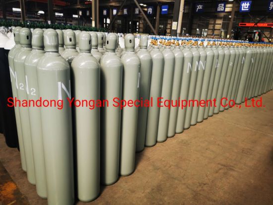 40L 150bar 5.7mm Seamless Steel Industrial Nitrogen N2 Gas Cylinder