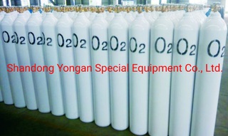 47L 200bar 5.8mm ISO 9809 Tpedhigh Pressure Vessel Seamless Steel Oxygen Gas Cylinder