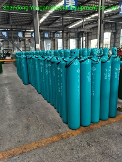 47L 200bar 5.8mm ISO Tped High Pressure Vessel Seamless Steel Oxygen Gas Cylinder