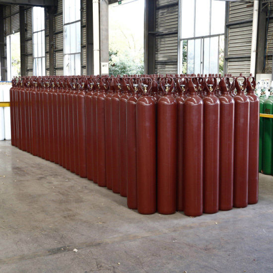 40L 230bar High Pressure Vessel Seamless Steel Helium Gas Cylinder
