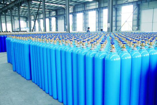 25L 150bar 5.7mm ISO Tped Seamless Steel Industrial and Medical Oxygen Gas Cylinder