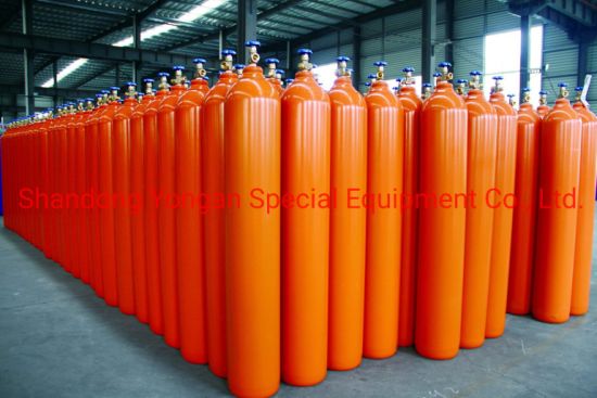 47L 150bar Seamless Steel Nitrogen/Hydrogen/Helium/Argon/Mixed Gas Cylinder
