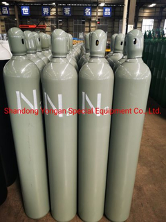 40L 150bar5.4mm High Pressure Vessel Seamless Steel Nitrogen N2 Gas Cylinder