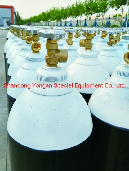 50L230bar 5.8mm ISO Tpedhigh Pressure Vessel Seamless Steel Oxygen Gas Cylinder