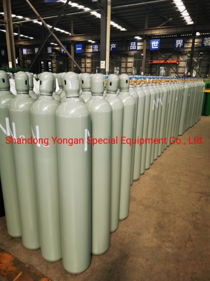 40L 150bar6.0mm High Pressure Vessel Seamless Steel Nitrogen N2 Gas Cylinder