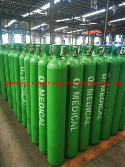 50L200bar 5.8mmiso9809 Tped High Pressure Vessel Seamless Steel Oxygen Gas Cylinder